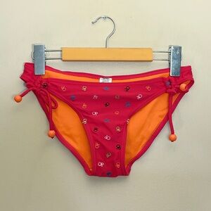 OP Rosey Red & Orange Bikini Swimwear w Colourful Embroidered Logo